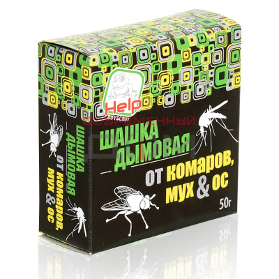 HELP Шашка дымовая от комаров, мух и ос, 50 г
